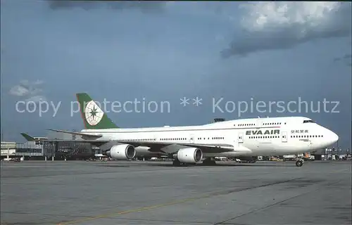 Flugzeuge Zivil Eva Air Boeing 747 400  Kat. Airplanes Avions