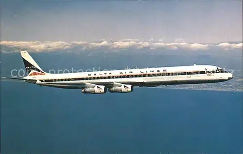 Flugzeuge Zivil Delta Air Lines McDonnell Douglas DC 8 61  Kat. Airplanes Avions