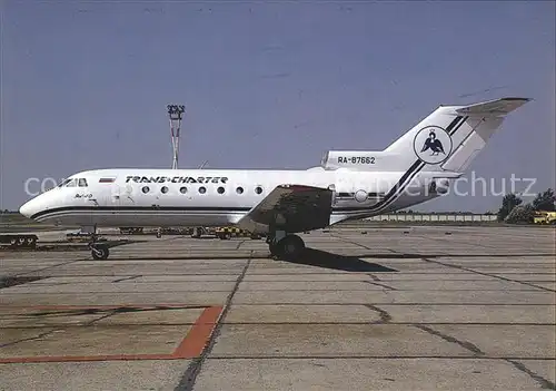 Flugzeuge Zivil Trans Charter Yakovlev 40 RA 87662 Kat. Airplanes Avions