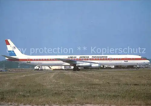 Flugzeuge Zivil Lineas Aereas Paraguayas Douglas DC8 63 Kat. Airplanes Avions
