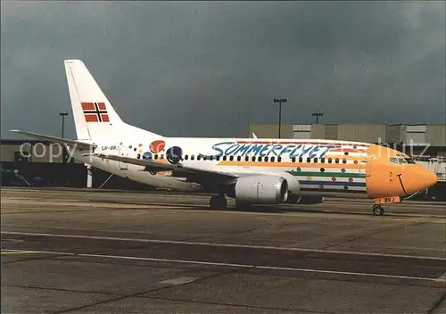 Flugzeuge Zivil Braathens Safe Sommerflyet Boeing B. 737 505 LN BRJ  Kat. Airplanes Avions