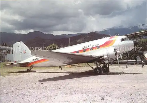 Flugzeuge Zivil Lacol Colombia McDDouglas DC 3 C HK 3213 c n 25659 Kat. Airplanes Avions