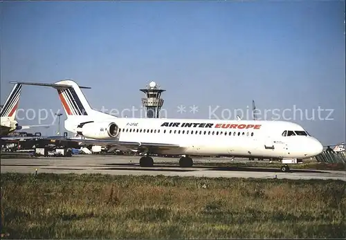 Flugzeuge Zivil Air Inter Europe Fokker F.100 F GPXE Kat. Airplanes Avions