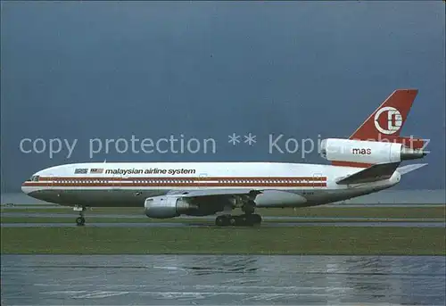 Flugzeuge Zivil Malaysian Airline System DC10 30 9M MAS C N 46955 Kat. Airplanes Avions