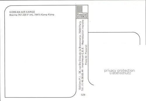Flugzeuge Zivil Korean Air Cargo Boeing 747 230F HL 7441 Kat. Airplanes Avions