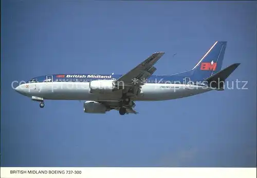 Flugzeuge Zivil British Midland Boeing 737 300 Kat. Airplanes Avions