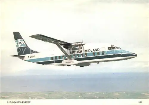 Flugzeuge Zivil British Midland SD360  Kat. Airplanes Avions