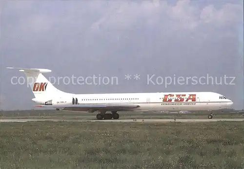 Flugzeuge Zivil CSA Czechoslovak Airlines Ilyushin IL 62M OK OBL  Kat. Airplanes Avions