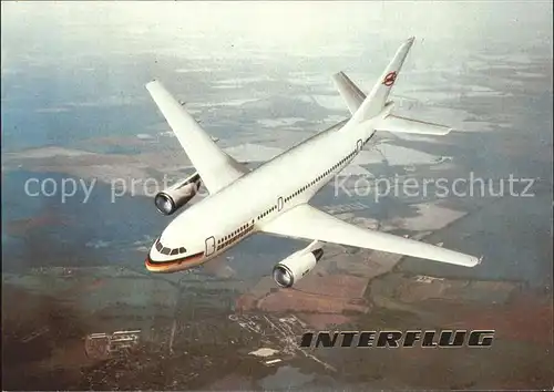 Flugzeuge Zivil Interflug A 310  Kat. Airplanes Avions