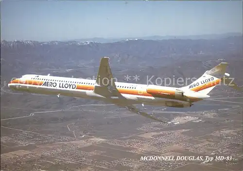 Flugzeuge Zivil Aero Lloyd McDonnell Douglas MD 83  Kat. Airplanes Avions