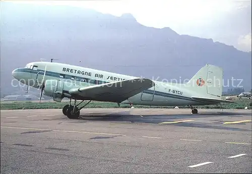 Flugzeuge Zivil Bretagne Air Service DC 3 F BYCU  Kat. Airplanes Avions