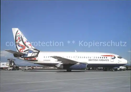 Flugzeuge Zivil British Airways Whale Rider Boeing 737 236 G BGDO c n 21803 677 Kat. Airplanes Avions