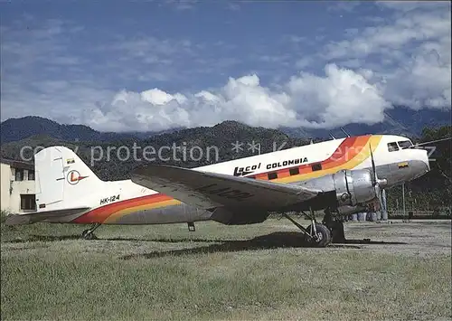 Flugzeuge Zivil Lacol Colombia DC 3 C 47DL HK 124 c n 4349 Kat. Airplanes Avions