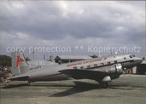 Flugzeuge Zivil Soriano Air Cargo Super DC 3 C 117D RP C47 c n 43327 Kat. Airplanes Avions