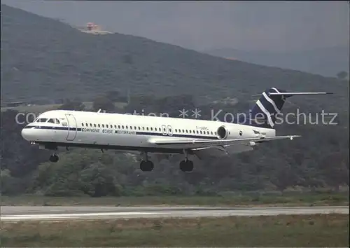 Flugzeuge Zivil Compagnie Corse Mediterranee Fokker 100 F GMPG  Kat. Airplanes Avions