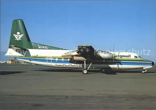 Flugzeuge Zivil Saudia Fairchild Ind. F 27J N747L  Kat. Airplanes Avions