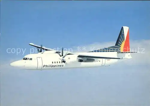 Flugzeuge Zivil Philippines Air Lines Fokker 50  Kat. Airplanes Avions