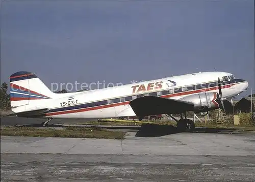 Flugzeuge Zivil TAES Transportes Aereos del El Salvador DC 3C YS 53 C  Kat. Airplanes Avions