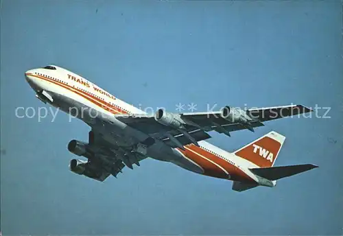 Flugzeuge Zivil TWA Boeing 747 100 Kat. Airplanes Avions