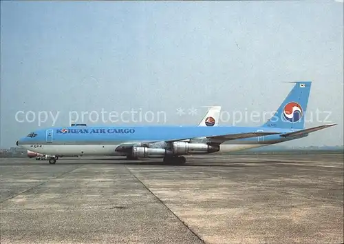 Flugzeuge Zivil Korean Air Cargo Boeing 707 321C  Kat. Airplanes Avions