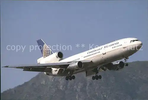 Flugzeuge Zivil Continental Micronesia McDonnell Douglas DC 10 10 N68042 Kat. Airplanes Avions