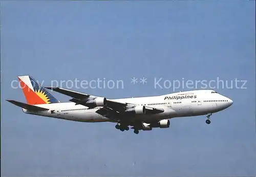 Flugzeuge Zivil Philippines Boeing 747 EI BZA Kat. Airplanes Avions