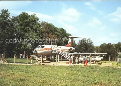 Flugzeuge Zivil Interflug TU 134 Bernsdorf  Kat. Airplanes Avions