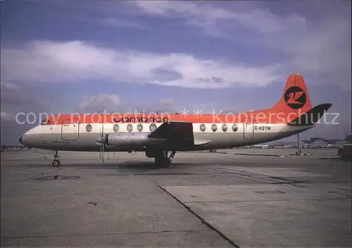Flugzeuge Zivil Cambrian Viscount 806 G AOYM c n 262 Kat. Airplanes Avions
