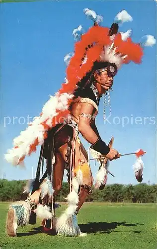 Indianer Native American Indian in full dress  Kat. Regionales