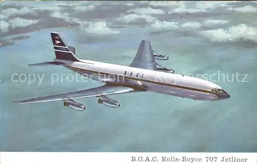 Flugzeuge Zivil B.O.A.C. Rolls Royce 707 Jetliner  Kat. Airplanes Avions