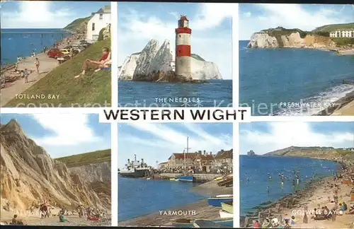 Leuchtturm Lighthouse Needles Western Wight Yarmouth Totland Bay Freshwater Bay Kat. Gebaeude