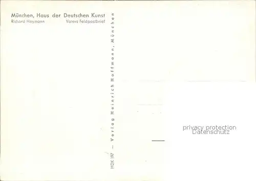 Verlag HDK Nr. 197 Richard Heymann Vaters Feldpostbrief  Kat. Verlage