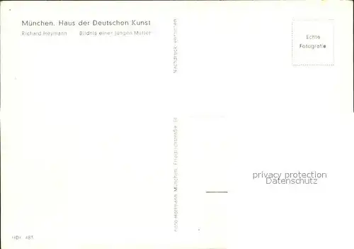 Verlag HDK Nr. 483 Richard Heymann Bildnis einer jungen Mutter  Kat. Verlage