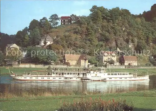 Dampfer Seitenrad Meissen Weisse Flotte Dresden Kat. Schiffe