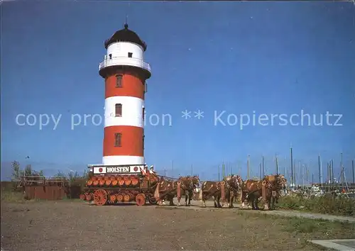 Leuchtturm Lighthouse Bremerhaven Brauerei Pferdegespann Holstein Edel  Kat. Gebaeude