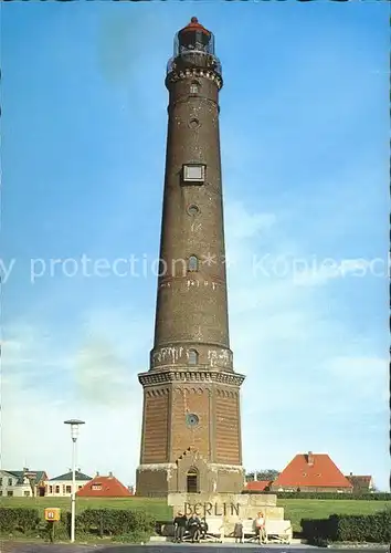 Leuchtturm Lighthouse Borkum Kat. Gebaeude