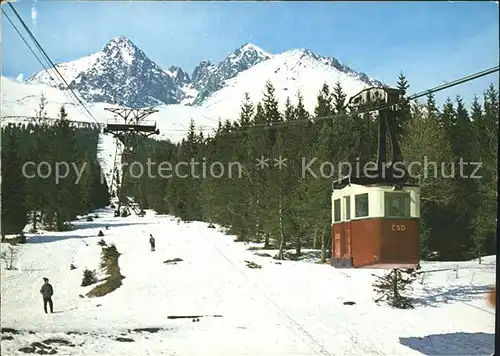 Seilbahn Vysoke Tatry Hohe Tatra Lanovka na Lomnikcy stit  Kat. Bahnen
