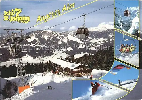 Seilbahn Sessellift Skifahren St. Johann Tirol Angerer Alm  Kat. Bahnen