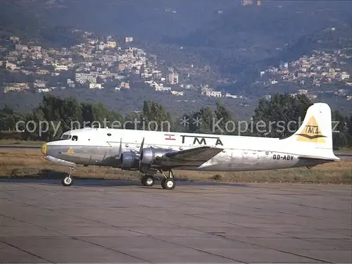 Flugzeuge Zivil Douglas DC 4 (C 54E 15 DO) OD ADV c n 27338 TMA Trans Mediterranean Airways  Kat. Airplanes Avions