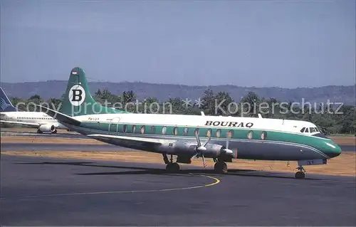 Flugzeuge Zivil Vickers Viscount 843 PK IVY Bouraq Kat. Airplanes Avions