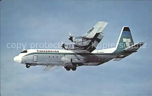 Flugzeuge Zivil Transamerica Airlines Lockheed Hercules L 100 30 N23ST c n 4301 Kat. Airplanes Avions