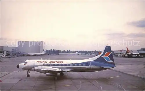 Flugzeuge Zivil Pacific Western Airlines Convair CV 640 C FPWS c n 441  Kat. Airplanes Avions