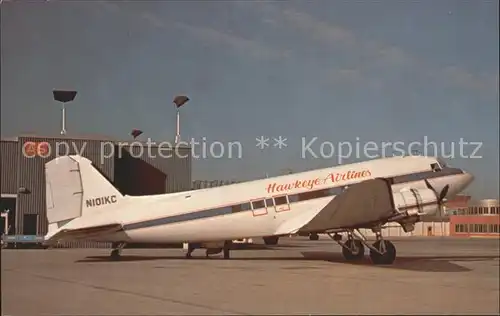 Flugzeuge Zivil Hawkeye Airlines Douglas DC 3 N101KC Kat. Airplanes Avions