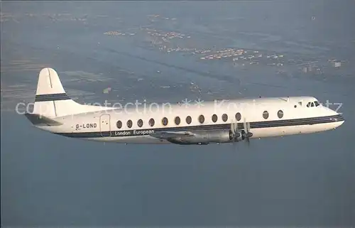 Flugzeuge Zivil Vickers Viscount 806 G Long c n 257 London European Airways  Kat. Airplanes Avions