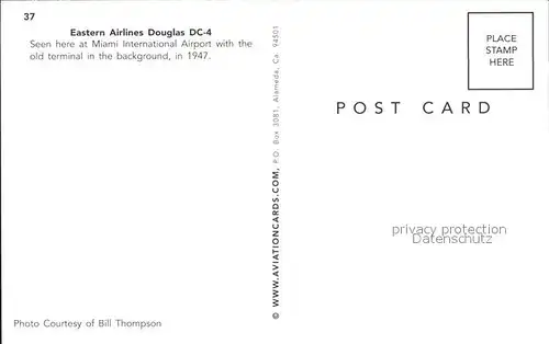 Flugzeuge Zivil Eastern Airlines Douglas DC 4 Great Silver Fleet  Kat. Airplanes Avions