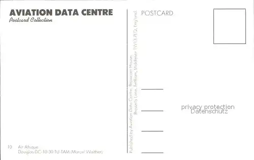 Flugzeuge Zivil Air Afrique Douglas DC 10 30 TU TAM  Kat. Airplanes Avions