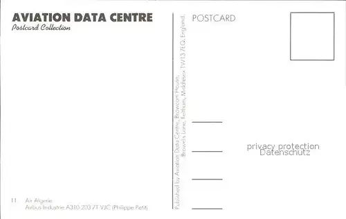 Flugzeuge Zivil Air Algerie Airbus Industrie A310 203 7T VJC Kat. Airplanes Avions