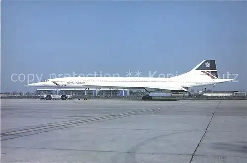 Flugzeuge Zivil British Airways BAC Aerospatiale Concorde G BOAG c n 100 014 Kat. Airplanes Avions