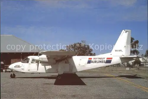Flugzeuge Zivil Rottnest Airlines BN 2A 26 Islander VH HPL cn P3004  Kat. Airplanes Avions