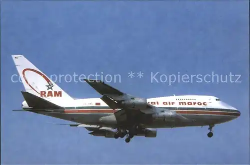 Flugzeuge Zivil Royal Air Maroc B 747 SP 44 CN RMS c n 21253  Kat. Airplanes Avions